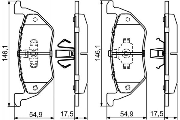 Bosch Σετ τακάκια, Δισκόφρενα - 0 986 494 683