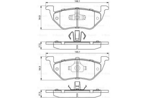 Bosch Σετ τακάκια, Δισκόφρενα - 0 986 494 683