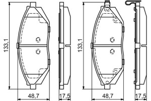 Bosch Σετ τακάκια, Δισκόφρενα - 0 986 494 684