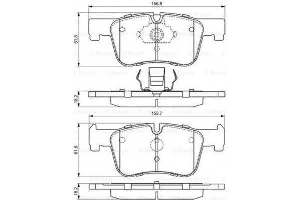 Bosch Σετ τακάκια, Δισκόφρενα - 0 986 494 689