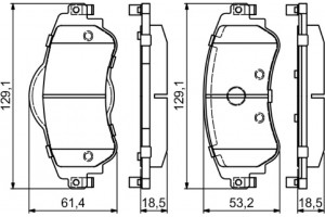 Bosch Σετ τακάκια, Δισκόφρενα - 0 986 494 690