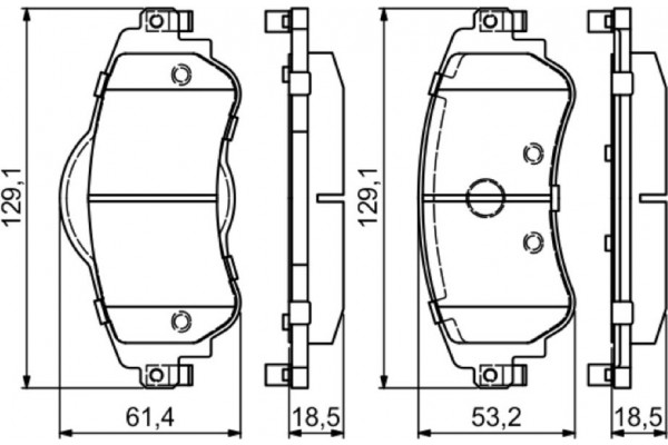 Bosch Σετ τακάκια, Δισκόφρενα - 0 986 494 690