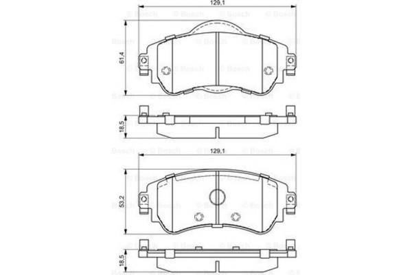 Bosch Σετ τακάκια, Δισκόφρενα - 0 986 494 690