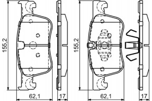 Bosch Σετ τακάκια, Δισκόφρενα - 0 986 494 695