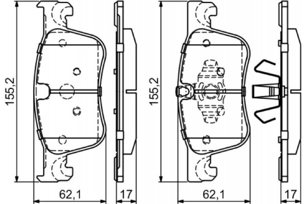 Bosch Σετ τακάκια, Δισκόφρενα - 0 986 494 695