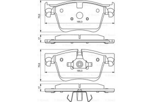 Bosch Σετ τακάκια, Δισκόφρενα - 0 986 494 696