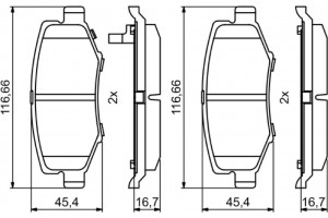 Bosch Σετ τακάκια, Δισκόφρενα - 0 986 494 706