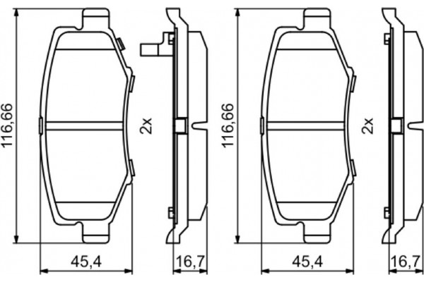 Bosch Σετ τακάκια, Δισκόφρενα - 0 986 494 706