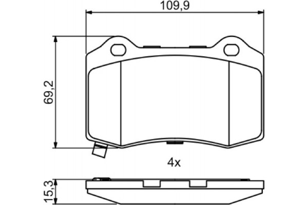 Bosch Σετ τακάκια, Δισκόφρενα - 0 986 494 708