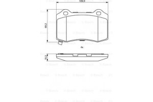 Bosch Σετ τακάκια, Δισκόφρενα - 0 986 494 708