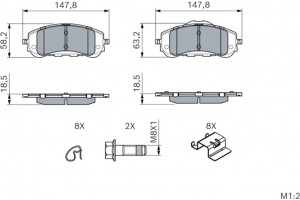 Bosch Σετ τακάκια, Δισκόφρενα - 0 986 494 714