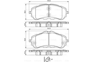 Bosch Σετ τακάκια, Δισκόφρενα - 0 986 494 714