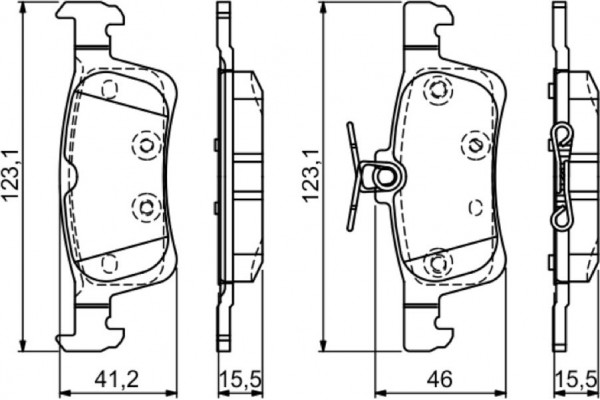 Bosch Σετ τακάκια, Δισκόφρενα - 0 986 494 715