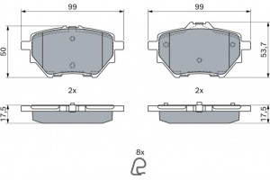 Bosch Σετ τακάκια, Δισκόφρενα - 0 986 494 716