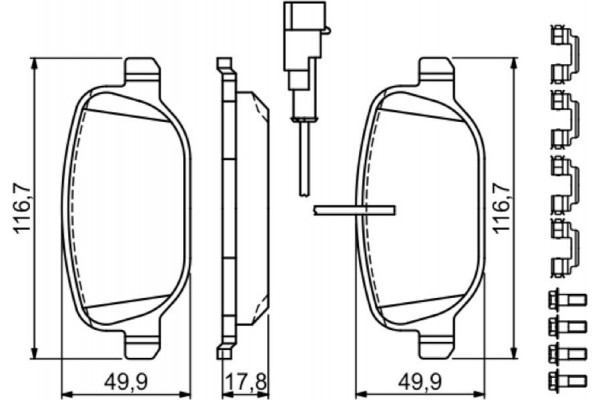 Bosch Σετ τακάκια, Δισκόφρενα - 0 986 494 717