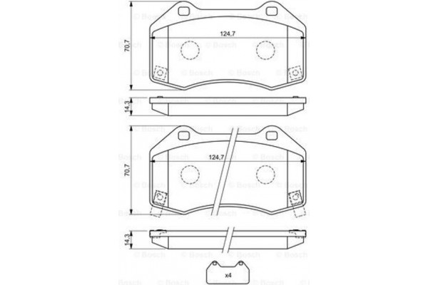 Bosch Σετ τακάκια, Δισκόφρενα - 0 986 494 718