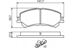 Bosch Σετ τακάκια, Δισκόφρενα - 0 986 494 720