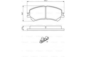 Bosch Σετ τακάκια, Δισκόφρενα - 0 986 494 720