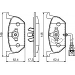 Bosch Σετ τακάκια, Δισκόφρενα - 0 986 494 721