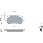 Bosch Σετ τακάκια, Δισκόφρενα - 0 986 494 723