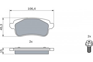 Bosch Σετ τακάκια, Δισκόφρενα - 0 986 494 723