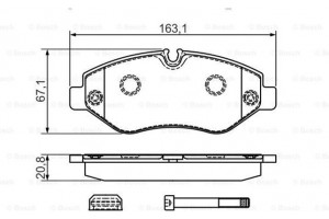 Bosch Σετ τακάκια, Δισκόφρενα - 0 986 494 728