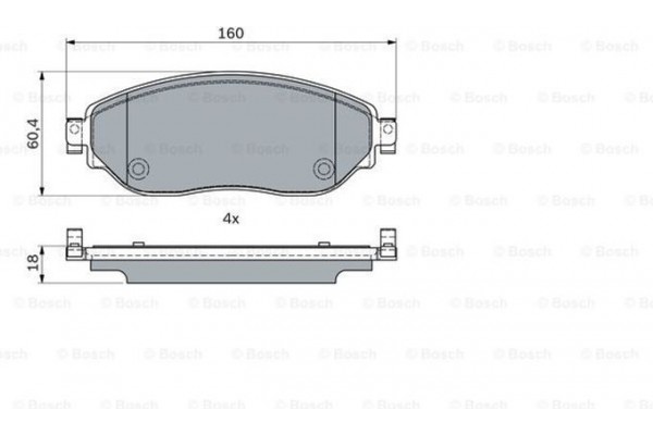 Bosch Σετ τακάκια, Δισκόφρενα - 0 986 494 741