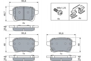 Bosch Σετ τακάκια, Δισκόφρενα - 0 986 494 747