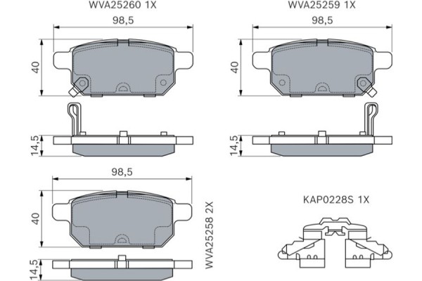 Bosch Σετ τακάκια, Δισκόφρενα - 0 986 494 748