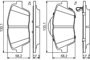 Bosch Σετ τακάκια, Δισκόφρενα - 0 986 494 755