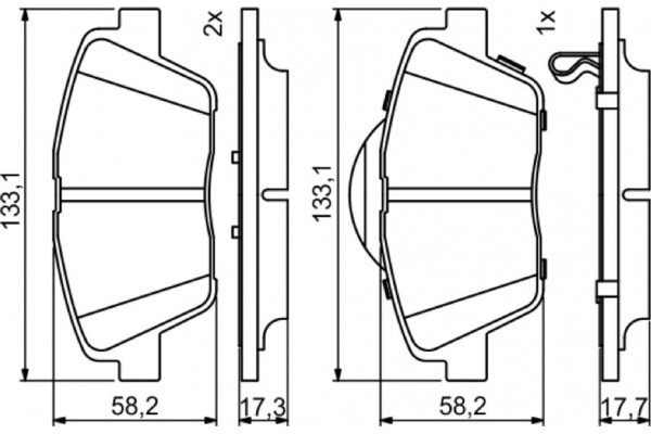 Bosch Σετ τακάκια, Δισκόφρενα - 0 986 494 755