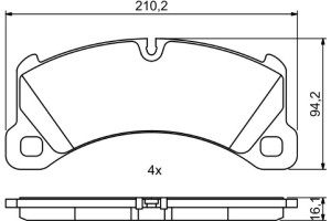 Bosch Σετ τακάκια, Δισκόφρενα - 0 986 494 757