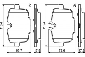 Bosch Σετ τακάκια, Δισκόφρενα - 0 986 494 759