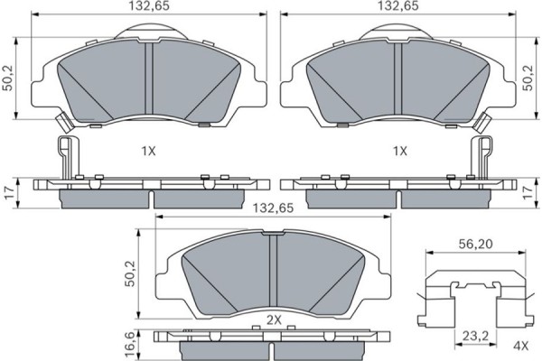 Bosch Σετ τακάκια, Δισκόφρενα - 0 986 494 760