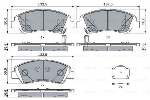 Bosch Σετ τακάκια, Δισκόφρενα - 0 986 494 760