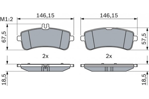 Bosch Σετ τακάκια, Δισκόφρενα - 0 986 494 764