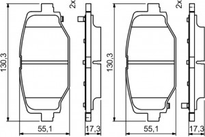 Bosch Σετ τακάκια, Δισκόφρενα - 0 986 494 767
