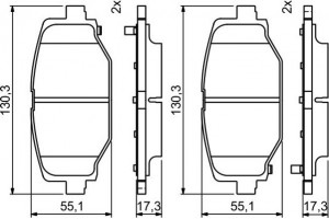 Bosch Σετ τακάκια, Δισκόφρενα - 0 986 494 767