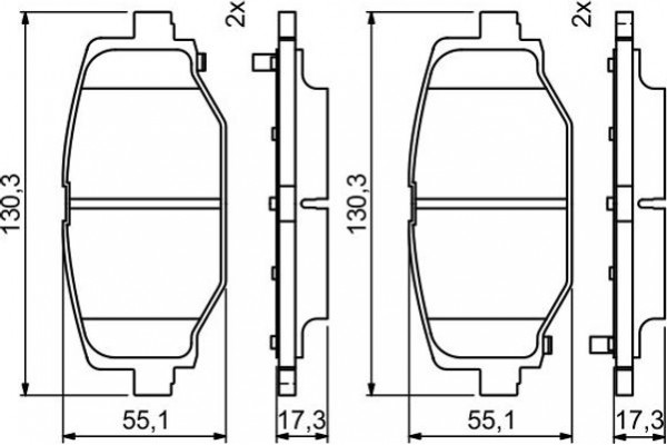 Bosch Σετ τακάκια, Δισκόφρενα - 0 986 494 767