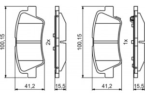 Bosch Σετ τακάκια, Δισκόφρενα - 0 986 494 768