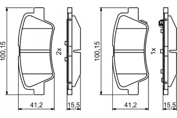 Bosch Σετ τακάκια, Δισκόφρενα - 0 986 494 768