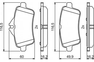 Bosch Σετ τακάκια, Δισκόφρενα - 0 986 494 771