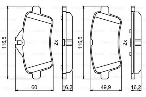 Bosch Σετ τακάκια, Δισκόφρενα - 0 986 494 771