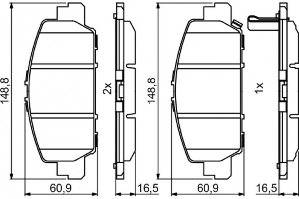 Bosch Σετ τακάκια, Δισκόφρενα - 0 986 494 773