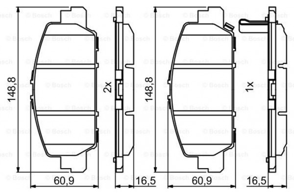 Bosch Σετ τακάκια, Δισκόφρενα - 0 986 494 773