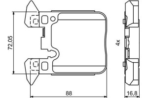 Bosch Σετ τακάκια, Δισκόφρενα - 0 986 494 774