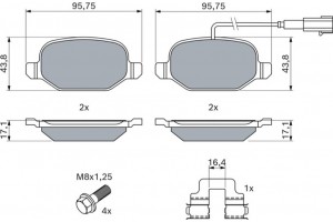 Bosch Σετ τακάκια, Δισκόφρενα - 0 986 494 776