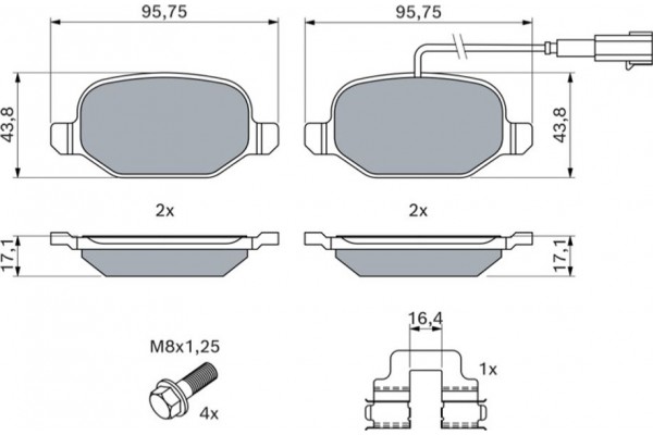Bosch Σετ τακάκια, Δισκόφρενα - 0 986 494 776