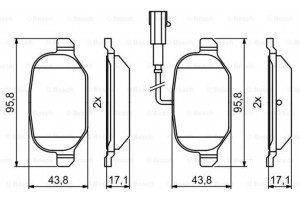 Bosch Σετ τακάκια, Δισκόφρενα - 0 986 494 776