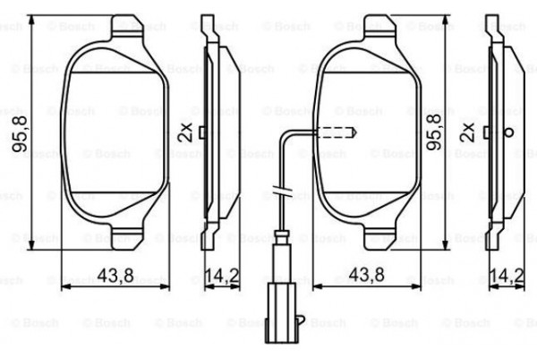 Bosch Σετ τακάκια, Δισκόφρενα - 0 986 494 779